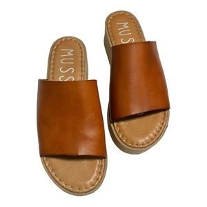 Musse & Cloud McRoger Taupe/Brown Platform Chunky Slip On Sandal | 41 |
